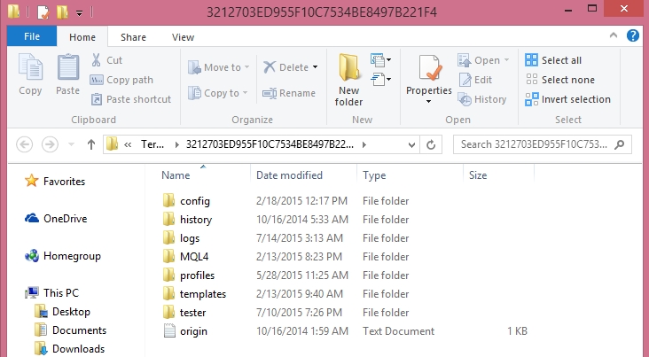 10. Data Folder open
